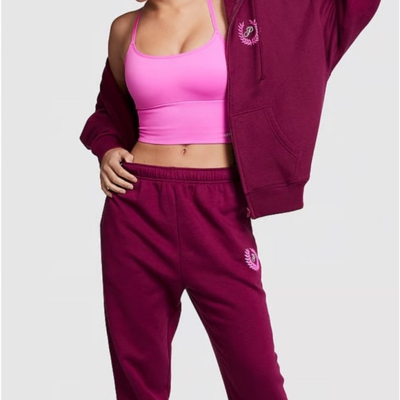 Vs pink ivy fleece relaxed sweatpants magenta pink 
 ivy fleece full zip hoodie - Picture 2 of 8